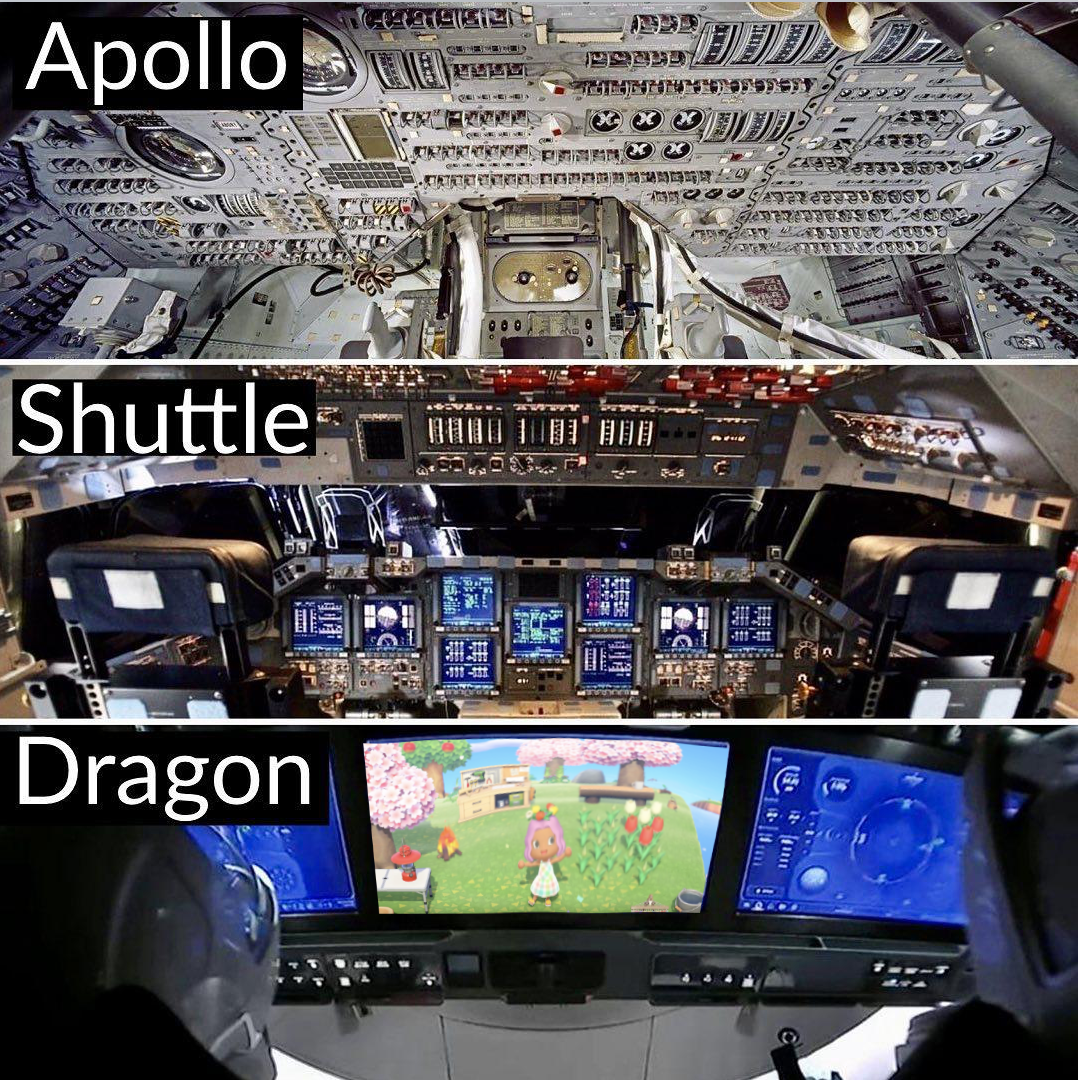 Control panels through the years.