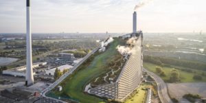 A Ski slope built on top of a power plant in Copenhagen.