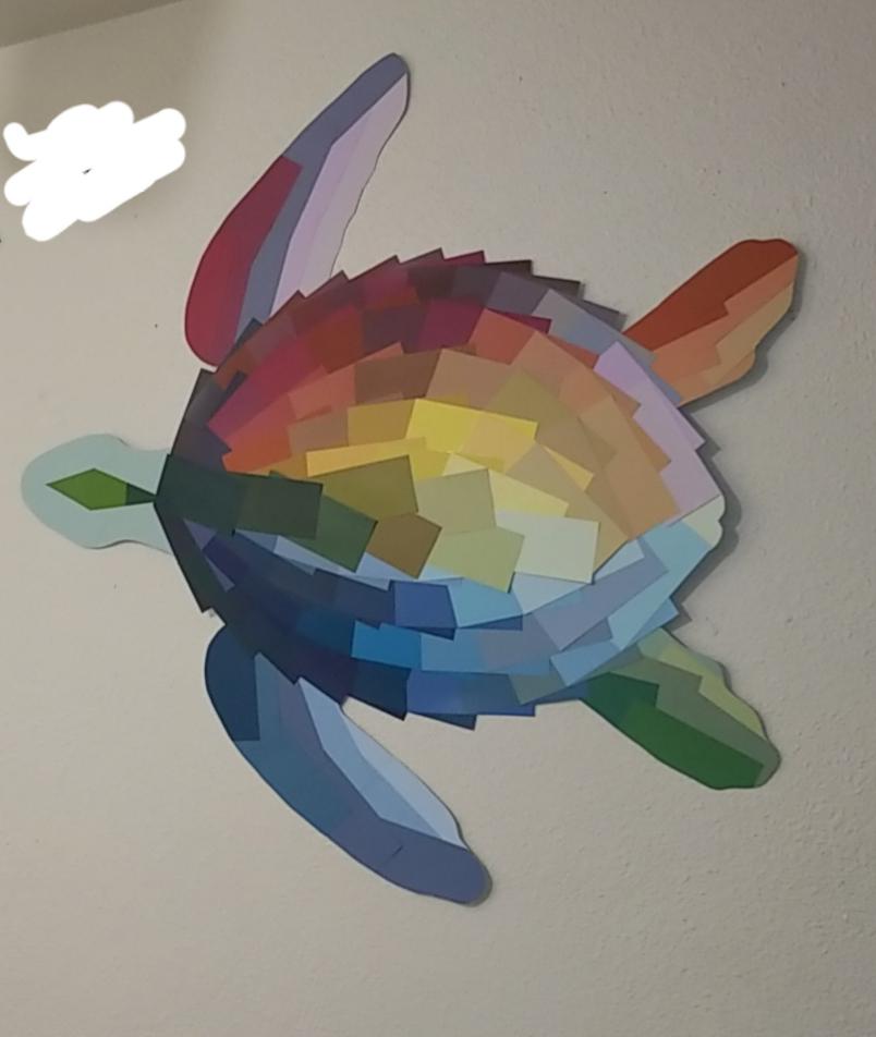 Home Depot paint swatches can be turtles, too.