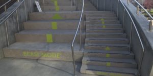 Stairs for advanced stepping.
