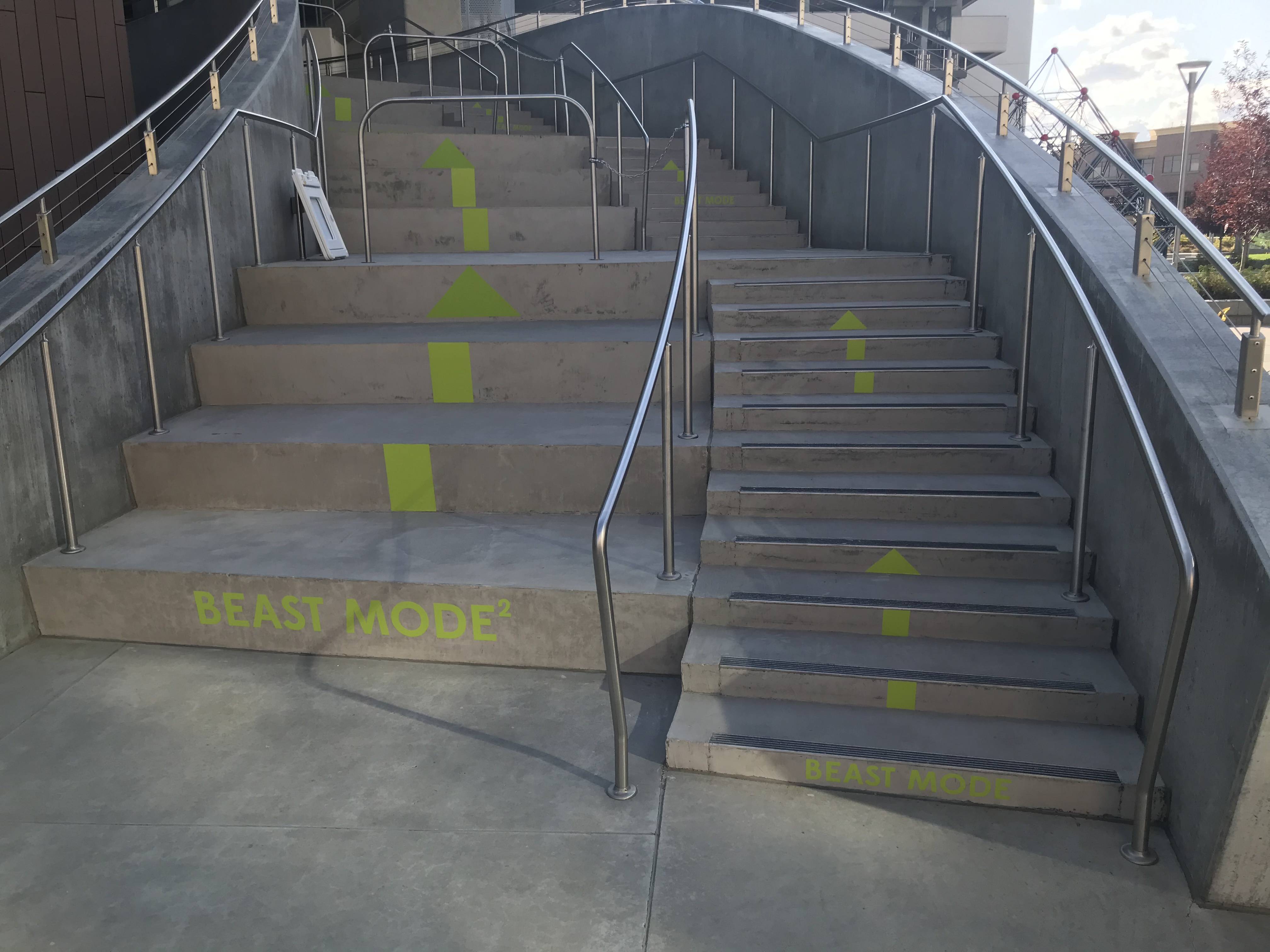 Stairs for advanced stepping.