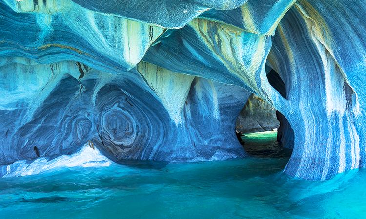 Marble caverns in Patagonia.