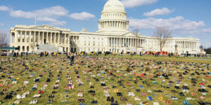 A pair of shoes for every child killed by gun violence since Sandy Hook