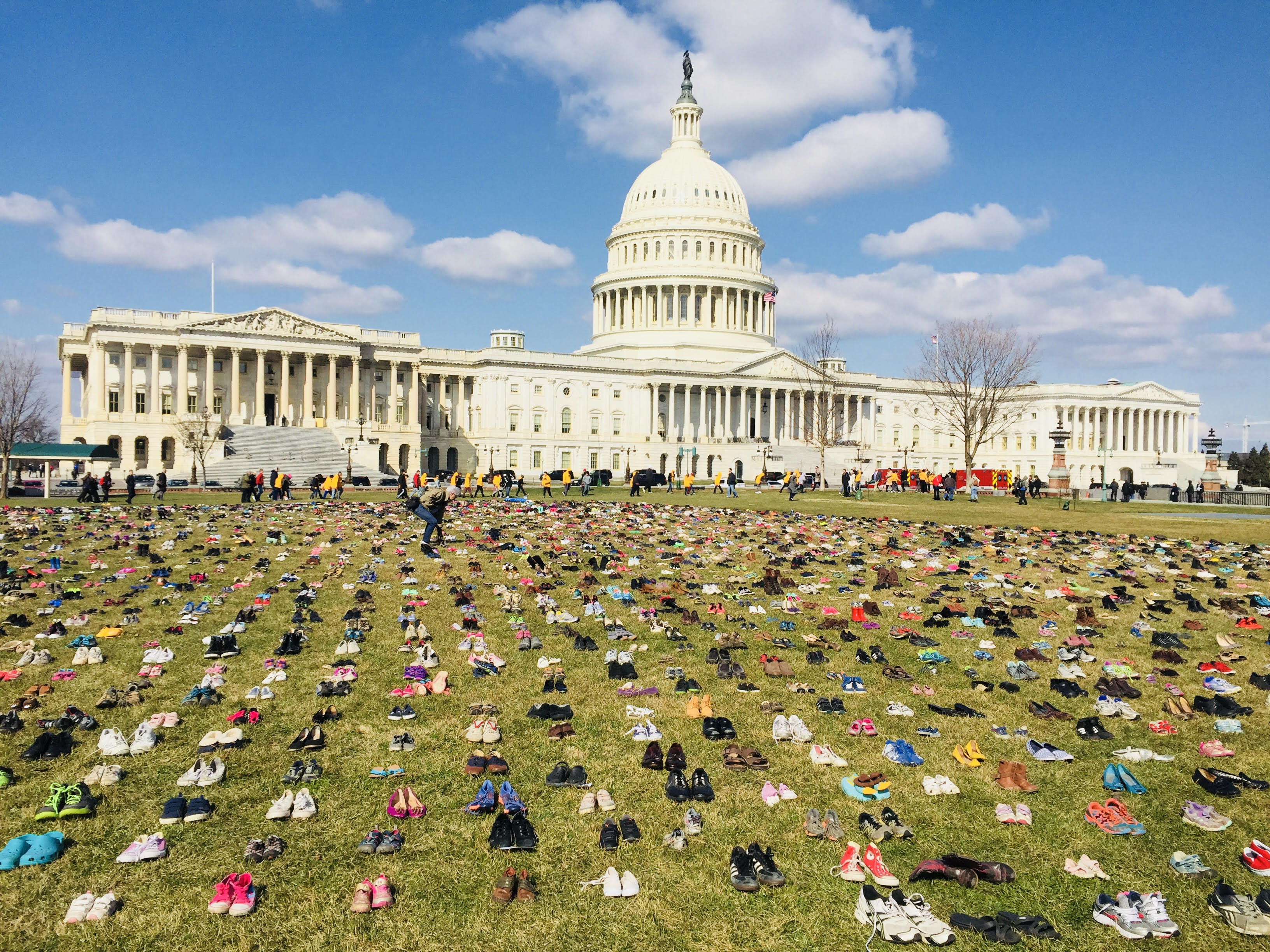 A pair of shoes for every child killed by gun violence since Sandy Hook