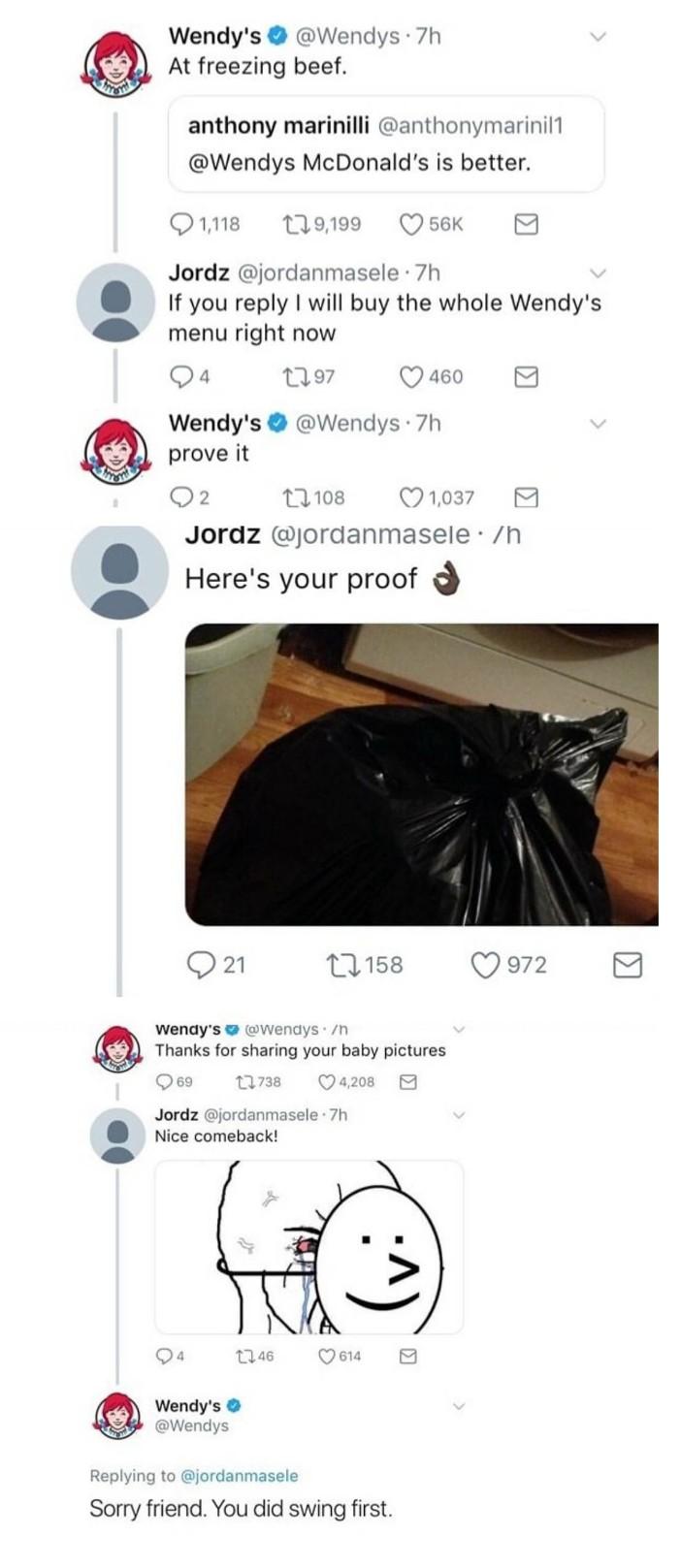 Wendy's never loses