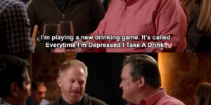 I’m playing a new drinking game…