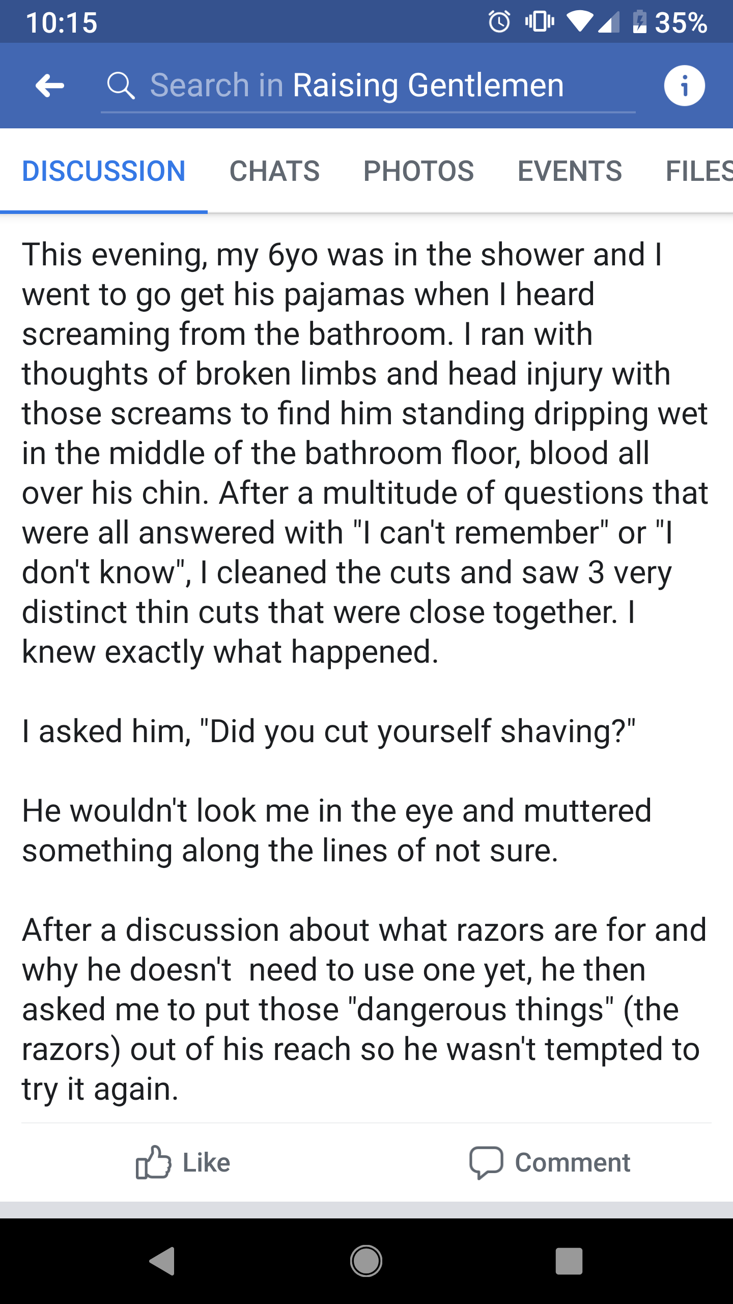 Adventures in shaving