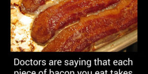 Every piece of bacon takes 9 minutes off your life.