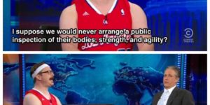 John Hodgman explains to Jon Stewart why he wants to but the LA Clippers