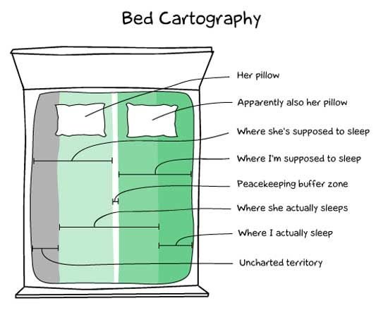 Bed cartography.