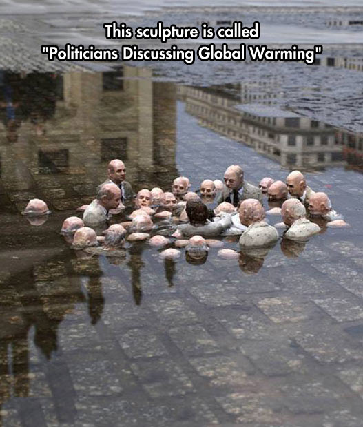 Politicians discussing global warming.