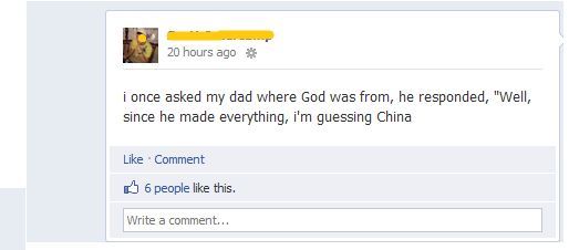 Where is God from?