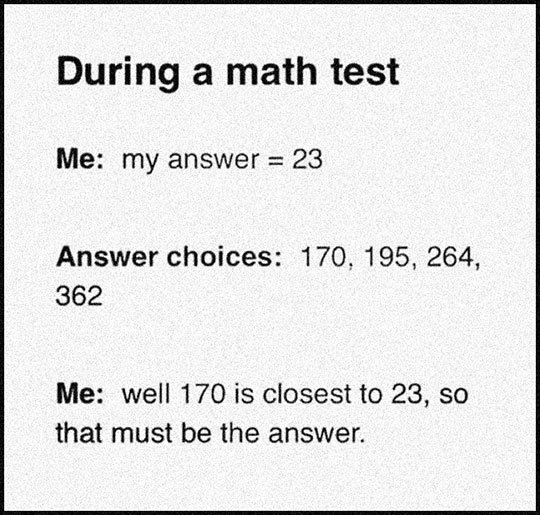 Multiple Choice Math Test?