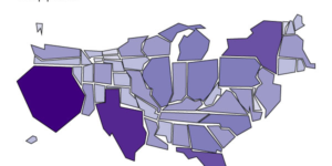 America Redrawn by State Population