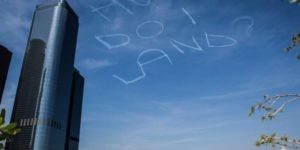 Comedian Kurt Braunohler hired a sky writer to do this over LA