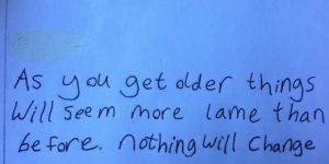 6th grader advice to next years 6th grader; surprisingly deep.