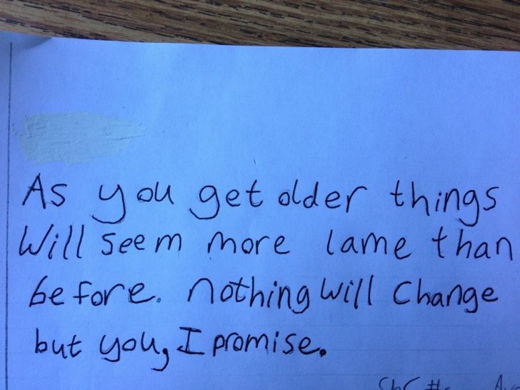 6th grader advice to next years 6th grader; surprisingly deep.