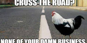 Why did the libertarian cross the road?