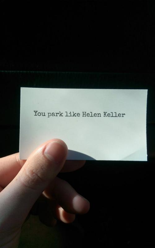 Found this on my windshield today…