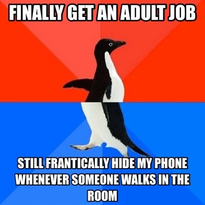 It's a tough habit to break after working retail and being treated like a kid for years.