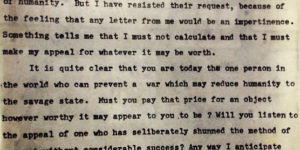 A letter from Gandhi to Hitler, written a month before the latter invaded Poland and started WWII