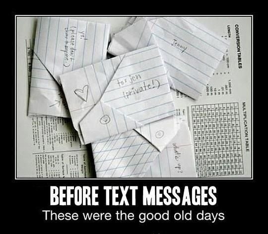 Before text messages.
