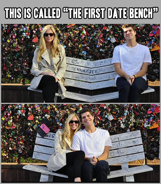 The first date bench.