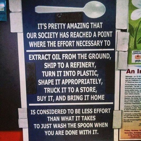 The thing about plastic spoons.