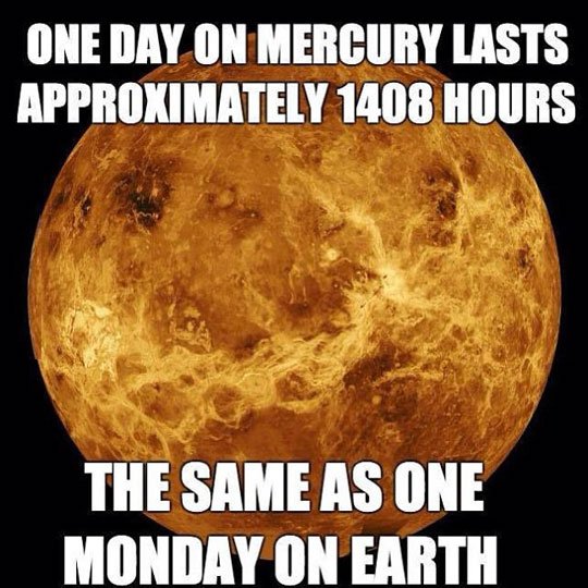 On day on Mercury.