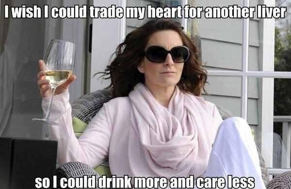 I wish I could trade my heart for another liver...