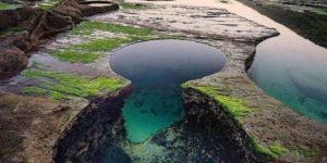 Unique pool formation in Royal National Park, New South Wales, Australia.