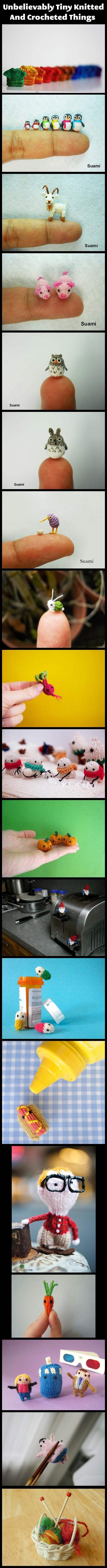 Unbelievably tiny knitted and crocheted things.