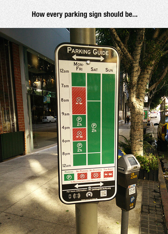 Organized street parking. Every city needs this.