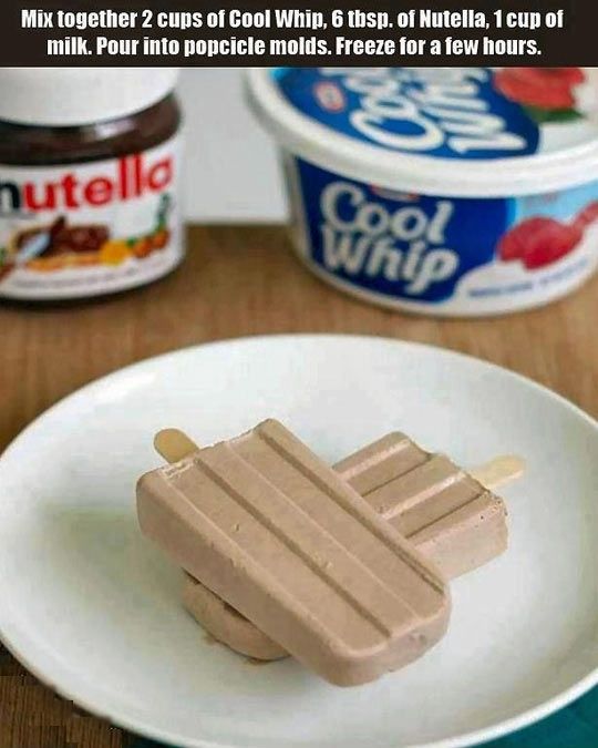 Frozen Nutella pops.