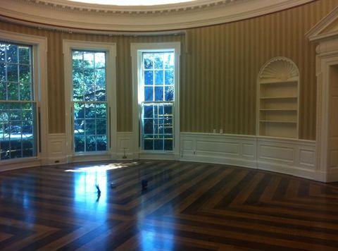 The Oval Office before a new president personalizes it