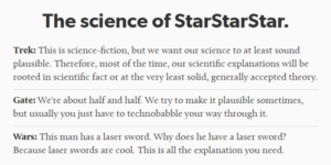 How much science is in your space show?