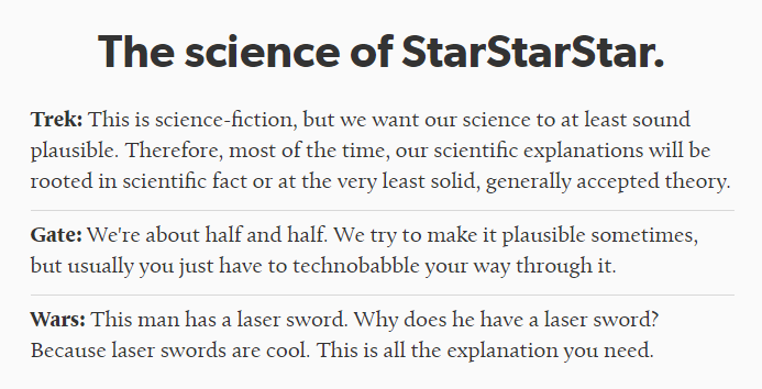 How much science is in your space show?