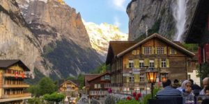 Dinner in Lauterbrunnen, Switzerland