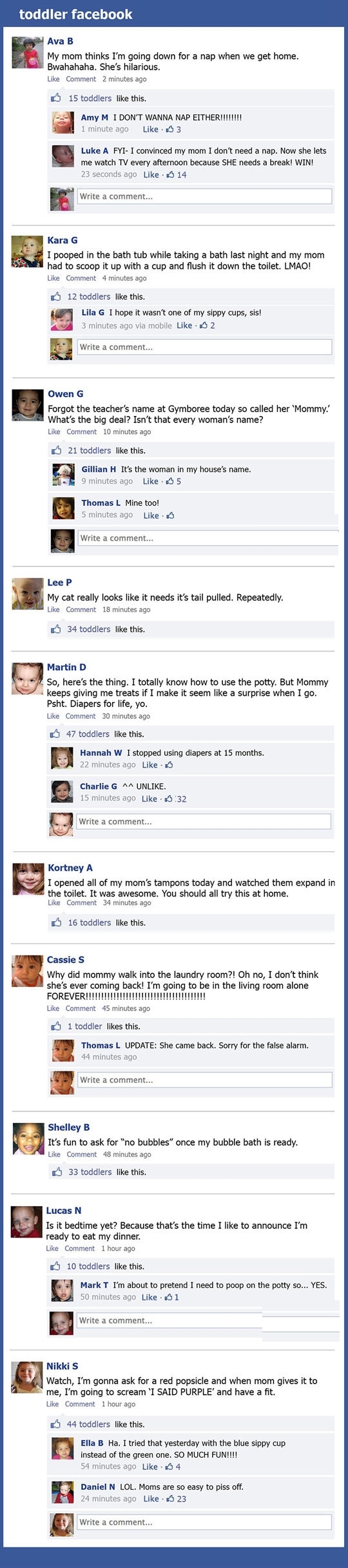 Toddler Facebook.