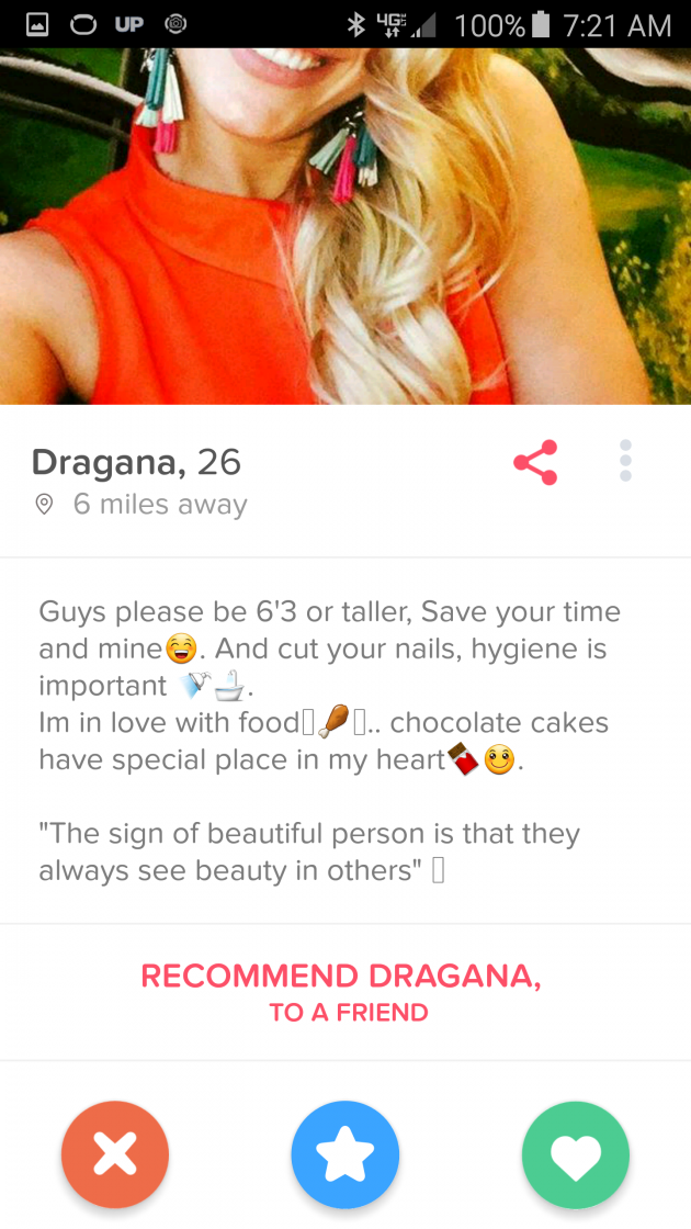 I always see beauty in others... who are at least 6'3