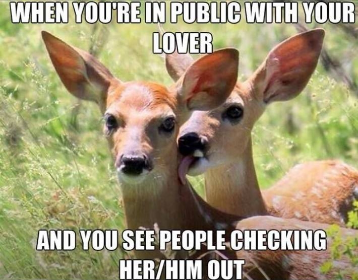 When you're in public with your lover.