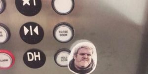 Some slick bastard defaced this elevator