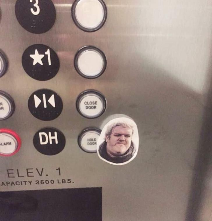 Some slick bastard defaced this elevator