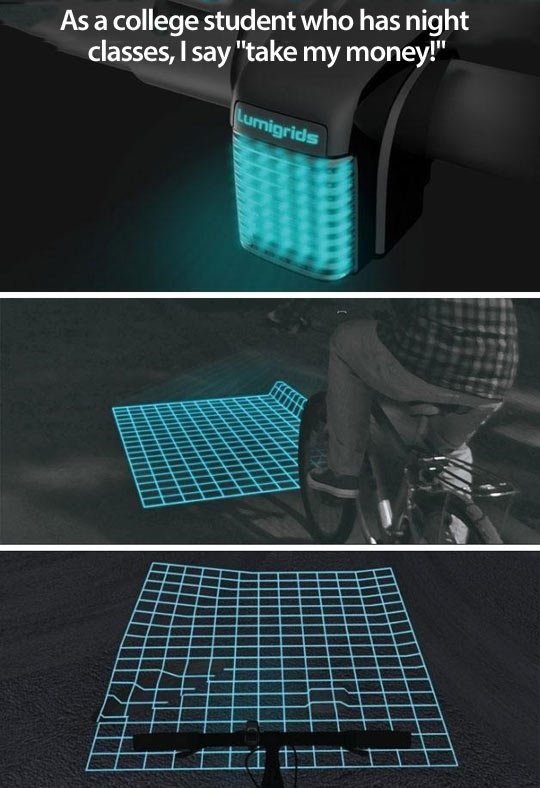 Grid lighting for bikes.