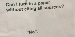 Always cite your sources