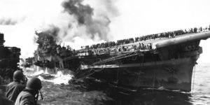 USS Franklin – The most heavily damaged aircraft carrier to survive the war.