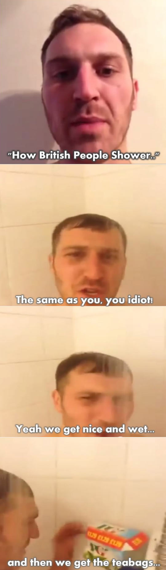 How do British people shower?