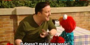 Elmo teaches Ricky Gervais a lesson