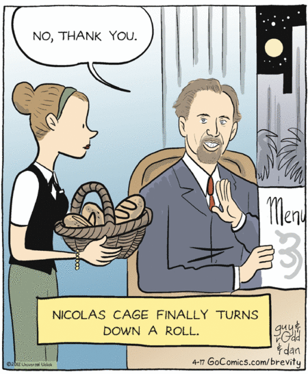 Nicolas Cage finally turns down a roll.