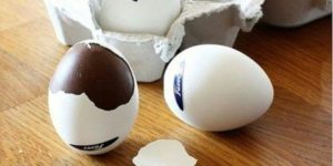In finland you can get these real egg shells filled with chocolate